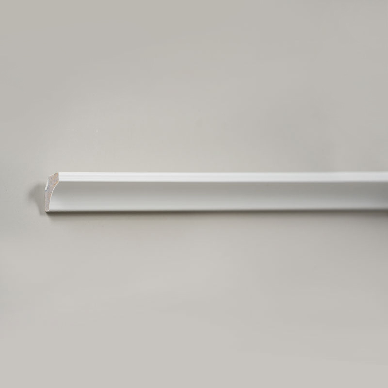 Moldura de Esquina Interna de Madera Sólida / Moldura Scotia (Preparada con Relleno) - Blanca 3/5' x 3/5'