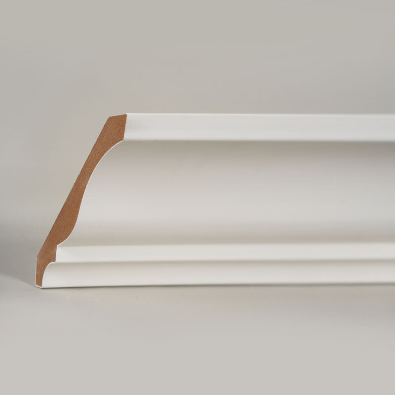 Moldura de Corona MDF (Preparada con Relleno y Blanco Perla) 3/5