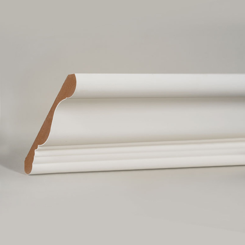 Moldura de Corona MDF (Preparada con Relleno y Blanco Perla) 3/5
