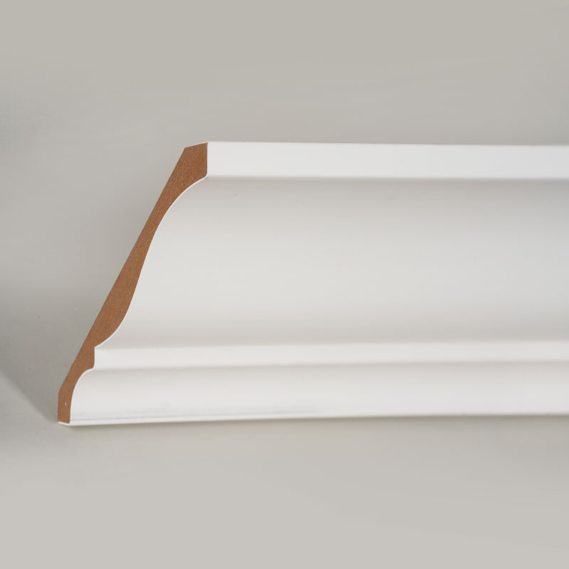 Moldura de Corona MDF (Preparada con Relleno y Blanco Perla) 3/5