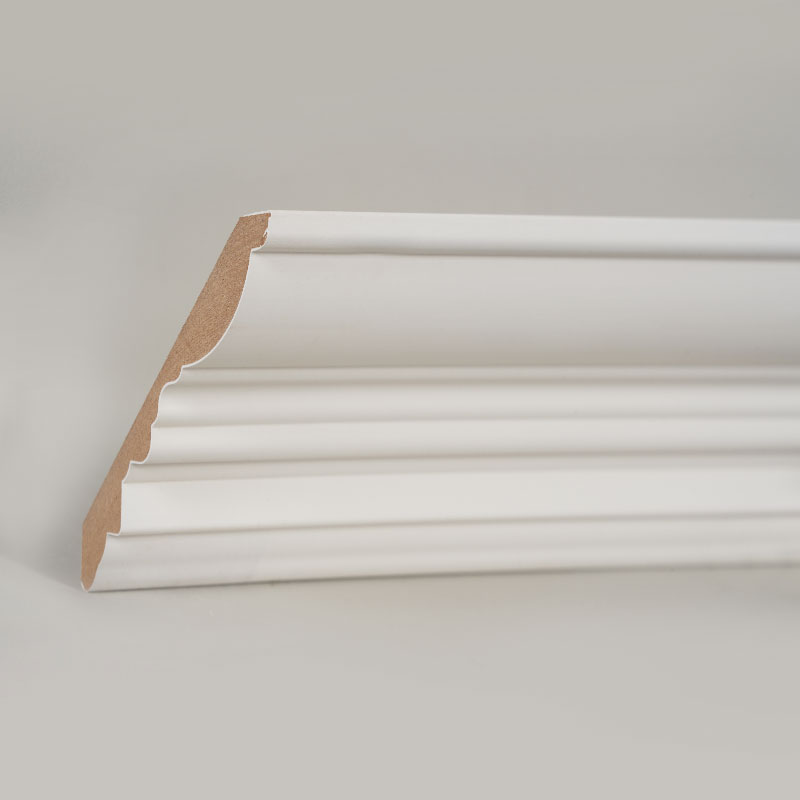 Moldura de Corona MDF (Preparada con Relleno y Blanco Perla) 3/5