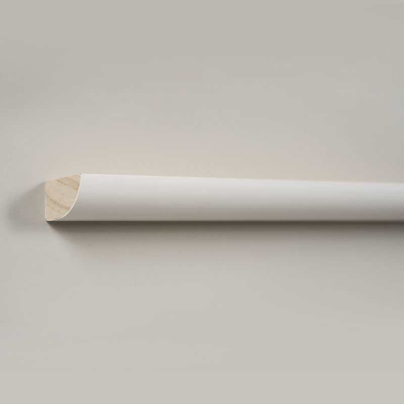 Moldura Cuarterón de Pino (Preparada con Relleno y Blanco Perla) 1/2