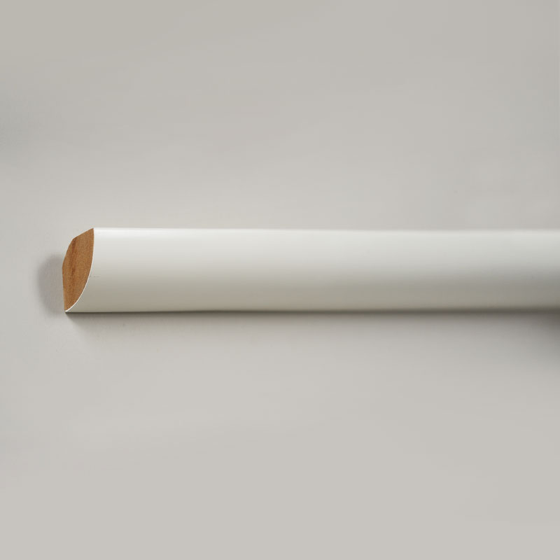 Moldura Cuarterón de Madera Sólida (Preparada con Relleno) - Blanca 7/8' x 7/8'