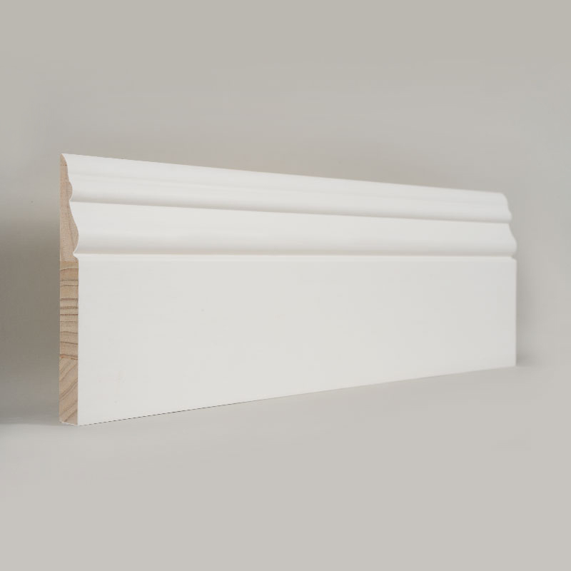 Rodapié de Pino (Imprimado con Relleno & Blanco Perla) 3/5