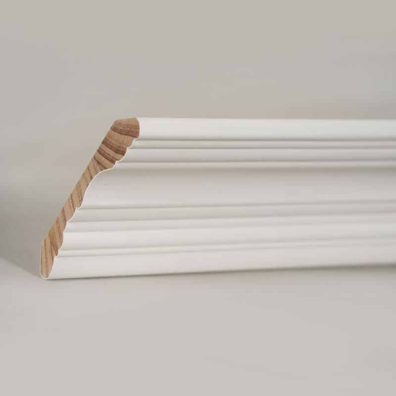 Moldura de Corona de Madera de Pino (Relleno-Primado y Blanco Perla) 3/5