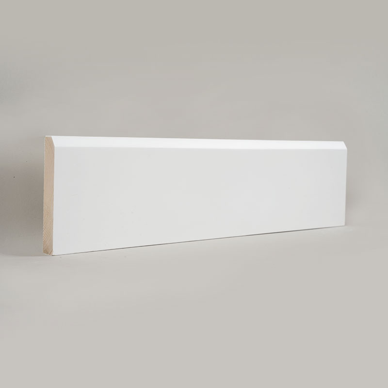 Rodapié de Madera de Pino (Imprimado y Pintado con Relleno) - Blanco 3/5