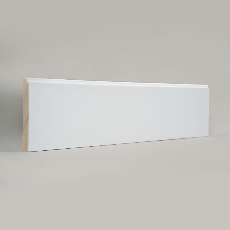 Rodapié de Madera de Pino (Imprimado y Pintado con Relleno) - Blanco 3/5