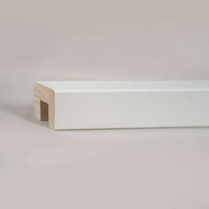 Pasamanos de Escalera de Madera Sólida (Preparados con Relleno y Pintados) - Blanco Suizo 1 1/6