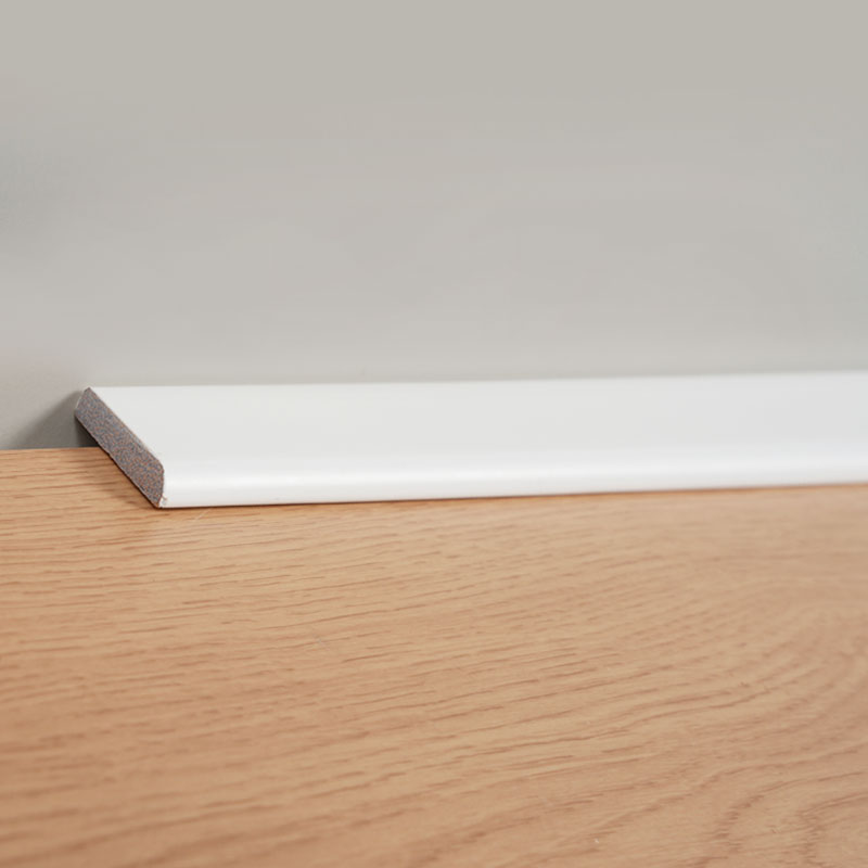 Tira de Transición de Madera Sólida (Preparada con Relleno) - Blanca 6/25