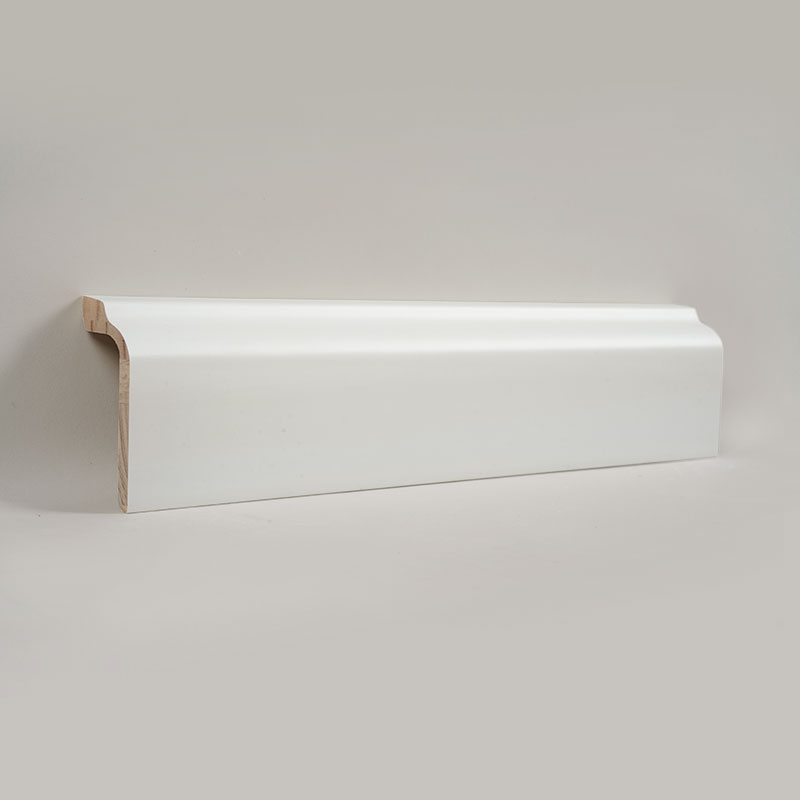 Rodapié de Madera de Pino (Imprimado + Pintado con Relleno) - Blanco 1 3/5