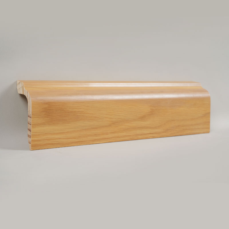 Rodapié de pino (recubierto con chapa de roble blanco + pintura) - Color roble 1 3/5