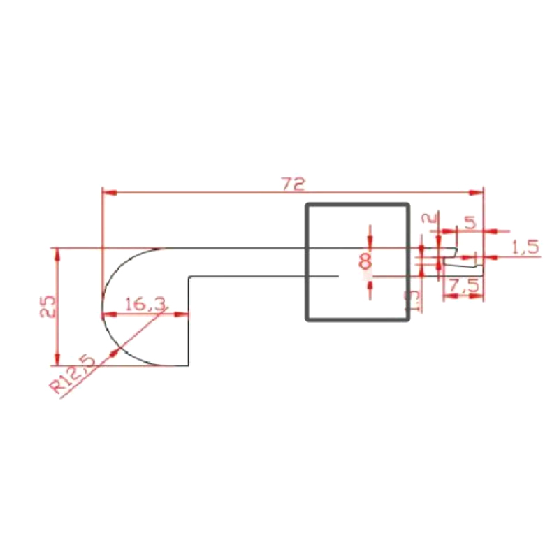 Escalón de MDF (Envuelto en PVC) – Color Personalizado 5/16