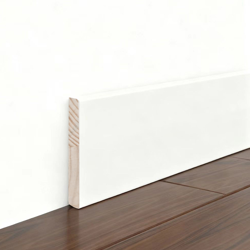 Rodapié de Pino (Imprimado con Relleno & Blanco Perla) 1/2