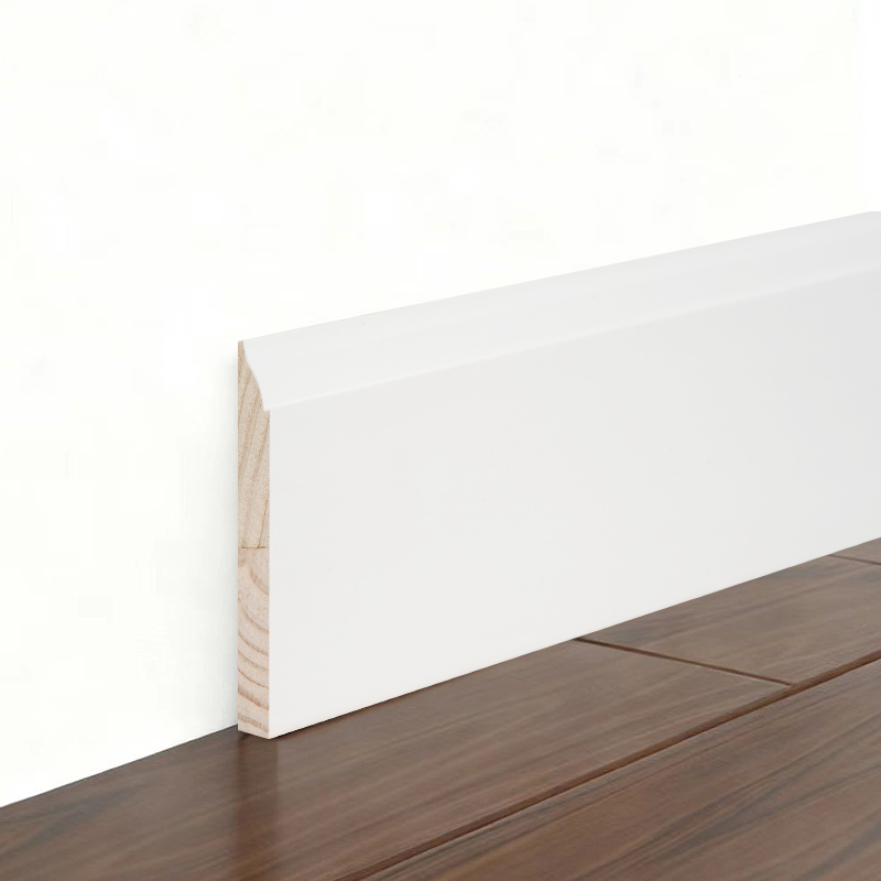 Rodapié de Pino (Imprimado con Relleno & Blanco Perla) 3/5