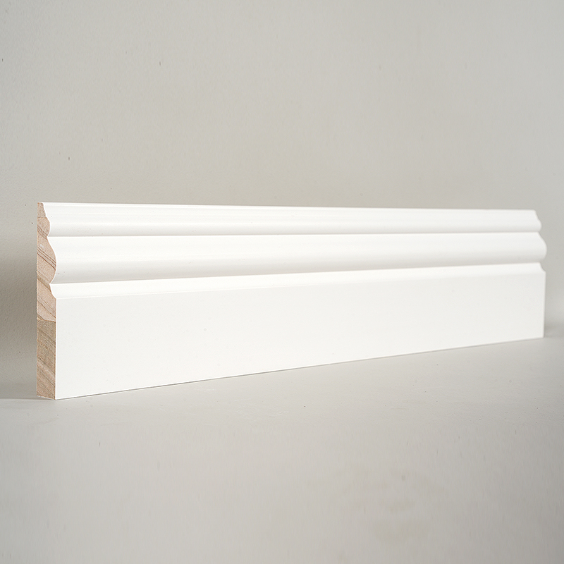 Rodapié de Pino (Imprimado con Relleno & Blanco Perla) 3/5