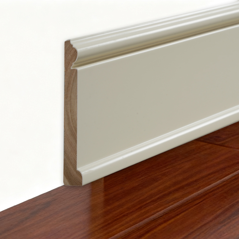 Rodapié de Madera de Pino (Imprimado y Pintado con Relleno) - Blanco 6/7