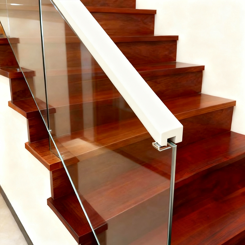 Pasamanos de Escalera de Madera Sólida (Preparados con Relleno y Pintados) - Blanco Suizo 1 1/6