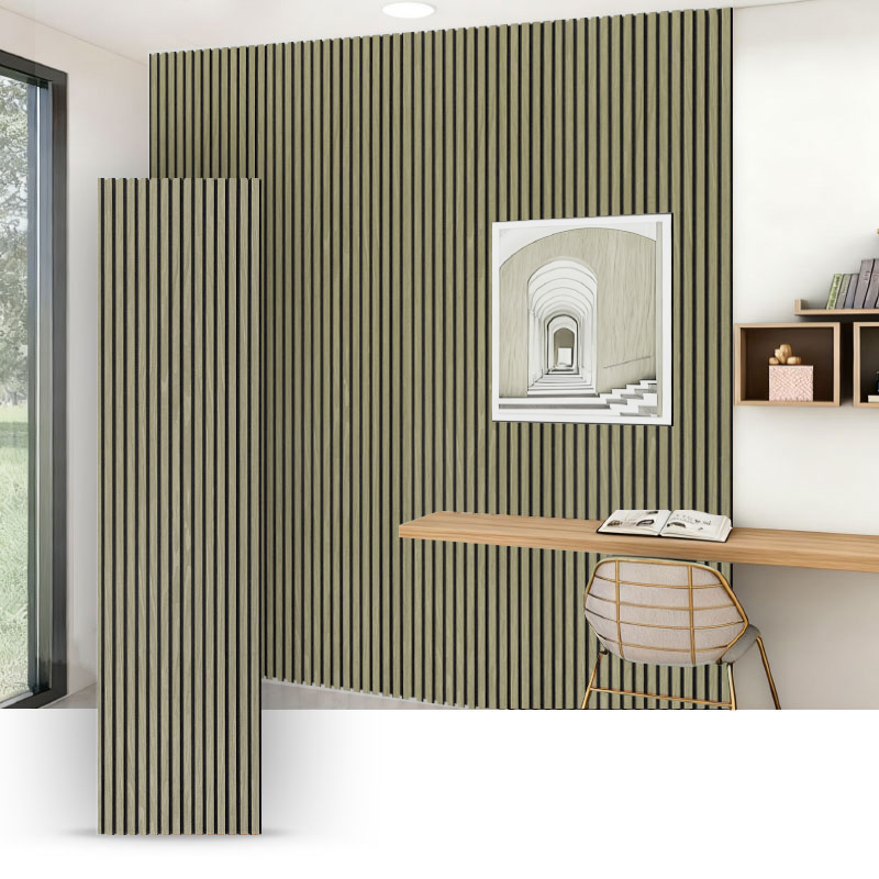 Panel de pared de rejilla/panel acústico de pared (recubierto en 3 lados con PVC) – Grano de tela / Grano de cuero 2400/2700mm x 600mm