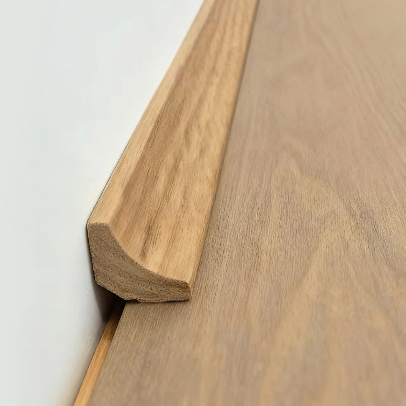 Moldura de esquina interior de madera maciza/moldura scotia (recubierta con chapa de roble rojo + pintura) - Color roble 7/8