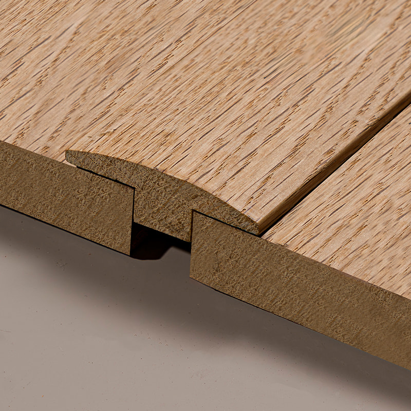 Moldura en T de Madera de Roble Blanco en Pieza Completa (Sin Pintar) – Color Roble Natural 9/32