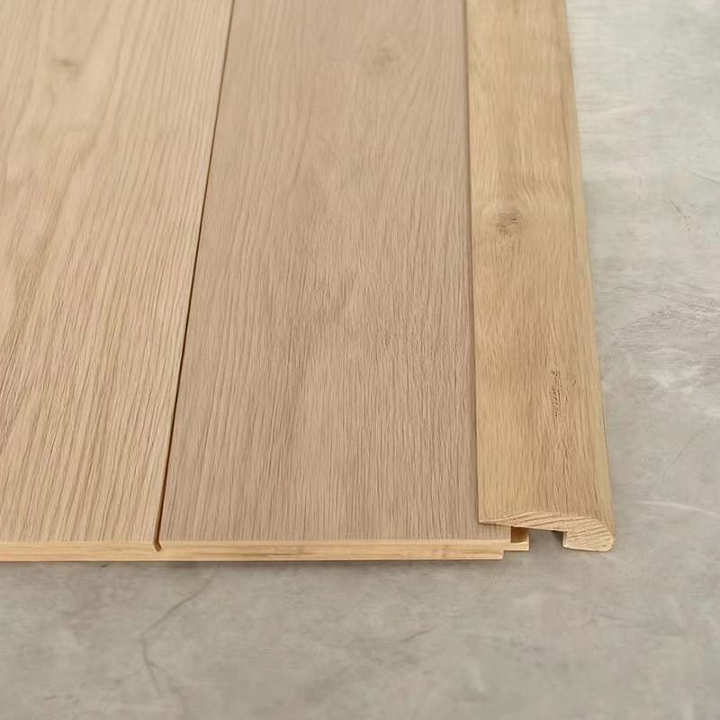 Moldura en L de Madera de Roble Blanco en Pieza Completa (Sin Pintar) – Color Roble Natural 3/8