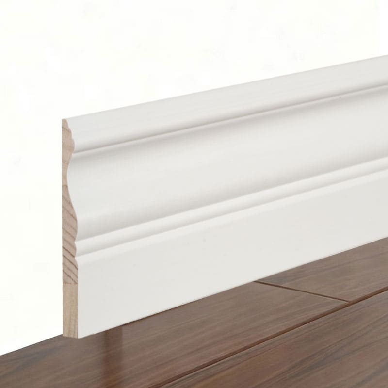 Rodapié de Pino (Imprimado con Relleno & Blanco Perla) 3/5