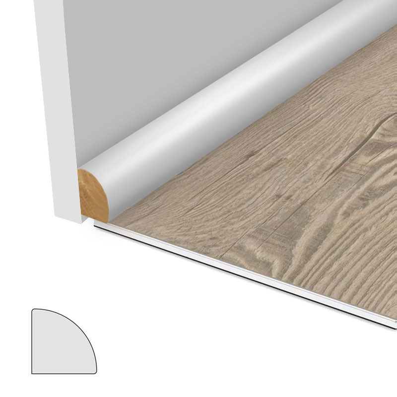 Moldura Cuarterón de MDF (Preparada con Relleno y Blanco Perla) 1/2